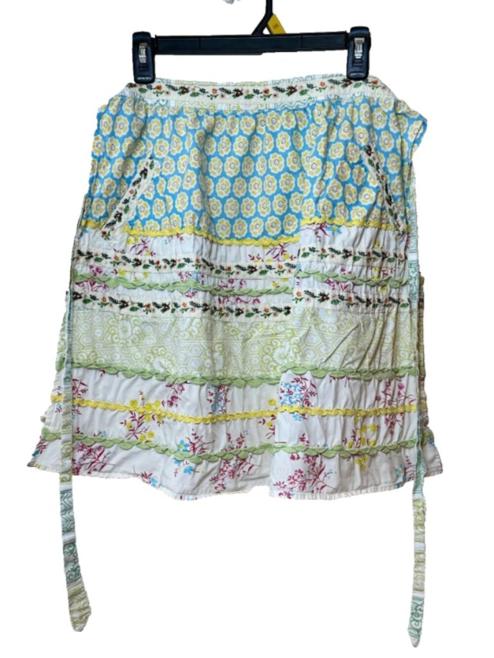 Anthropologie Half Apron Patchwork Embroidered With Pockets Cottagecore Tradwife